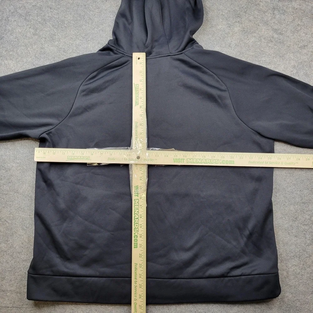 Under Armour Hoodie Women 2X Gray Fleece Pullover Sweatshirt Logo Kangaroo